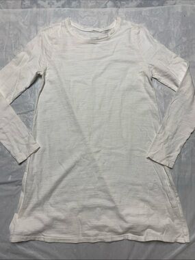 CP Shades 100% Cotton White Long Sleeve Tunic Top Minimalist Size Medium